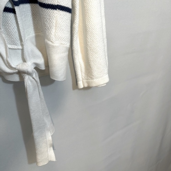 St John’s Bay Long Sleeve Cotton Blend Striped Corner Tie Top Blouse Sweater 1X - Picture 3 of 8